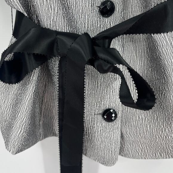 Dressbarn Collection Ruffle Collar Cocktail Womens Jacket Sz 20W Retro Glam Belt - Picture 4 of 13